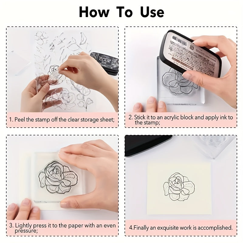 Gear Clear Stamps DIY Scrapbooking Silicone Stamps Paper Card Decoration