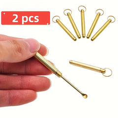 Metal Ear Pick Keychain Outdoor Tool Camping Hiking Travel