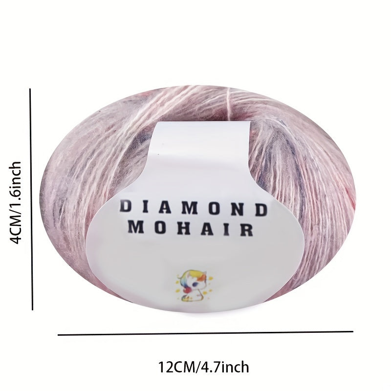 15% Mohair 85% Acrylic Yarn for DIY Knitting Scarf Shawl 25g