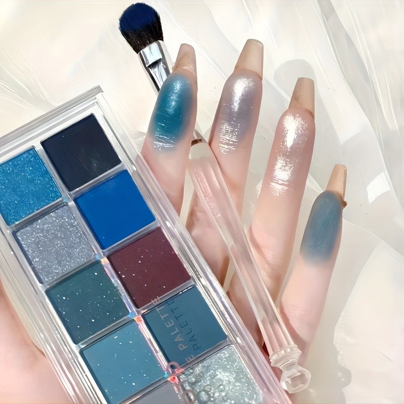 Denim Eyeshadow Palette Matte Satin Pearly Finish