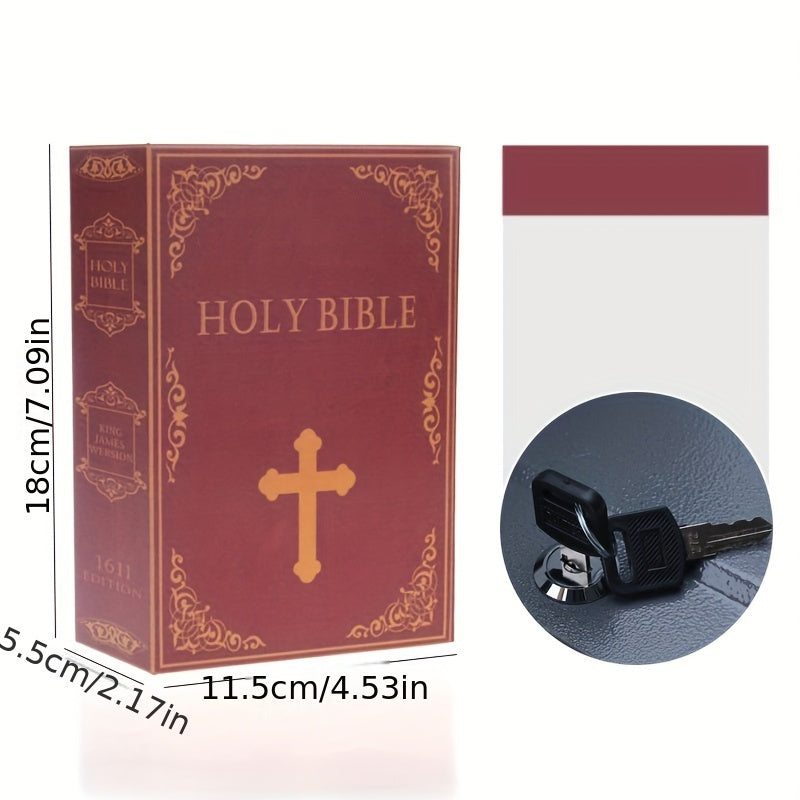 Bible Book Safe Storage Box with Key Lock