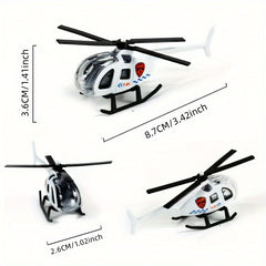 Mini Helicopter Alloy Model Toy Desktop Decoration Fun Health Material