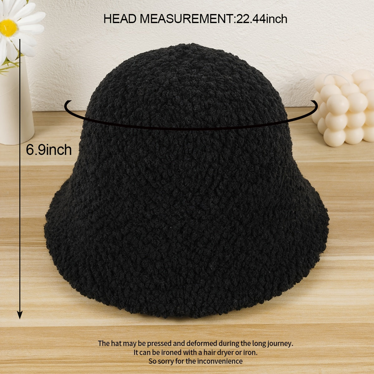 Adult Fluffy Bucket Hat Outdoor Sport Hats Winter Spring Autumn Valentines