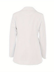 Lapel Neck Single Button Blazer for Women