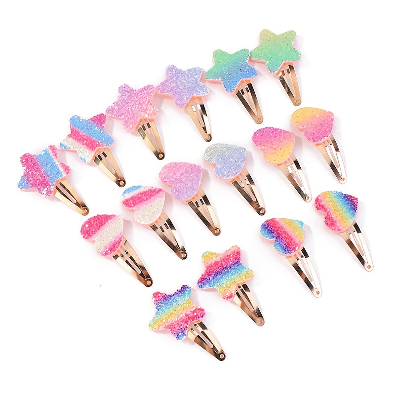 Sequin Hair Clip Ponytail Clips Set for Baby Girls