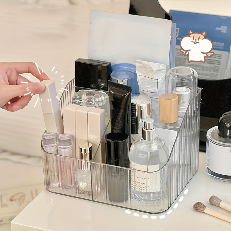1pc PET Storage Box Desk Pen Holder Stationery Cosmetics Display Rack
