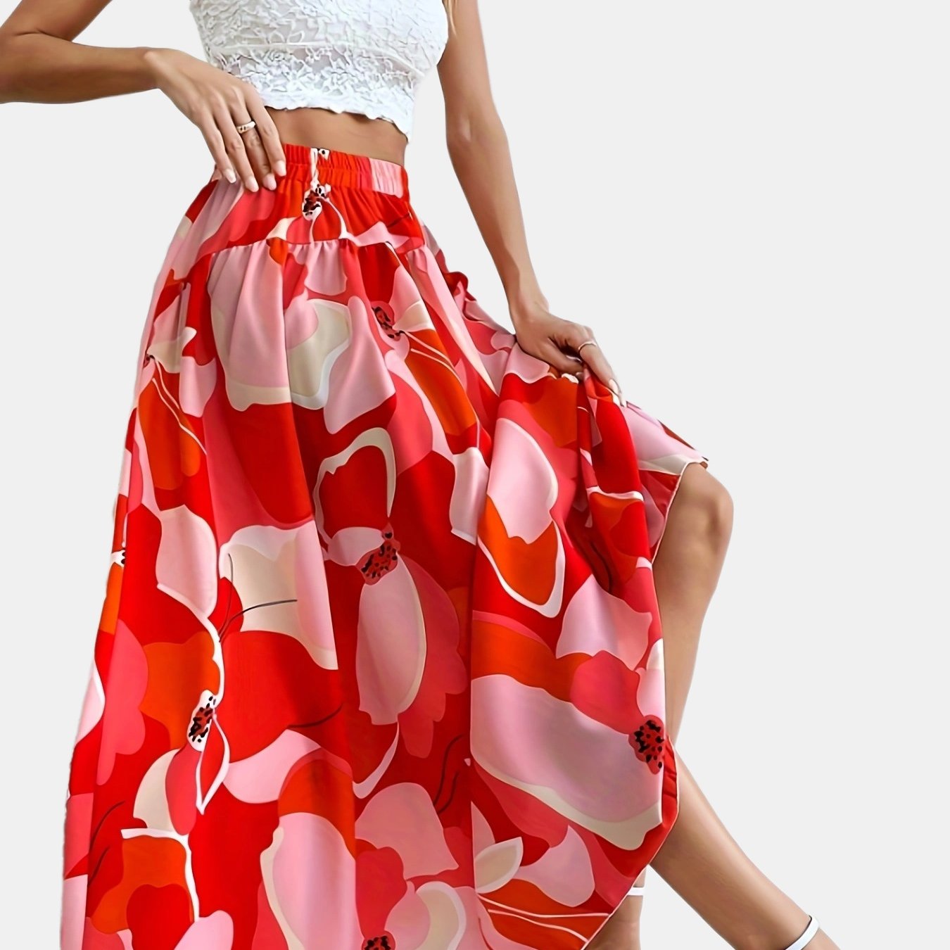 Floral Printed Casual Slim Skirt Women's Clothing