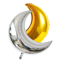 Golden Silvery Star Moon Aluminum Film Balloon Decoration