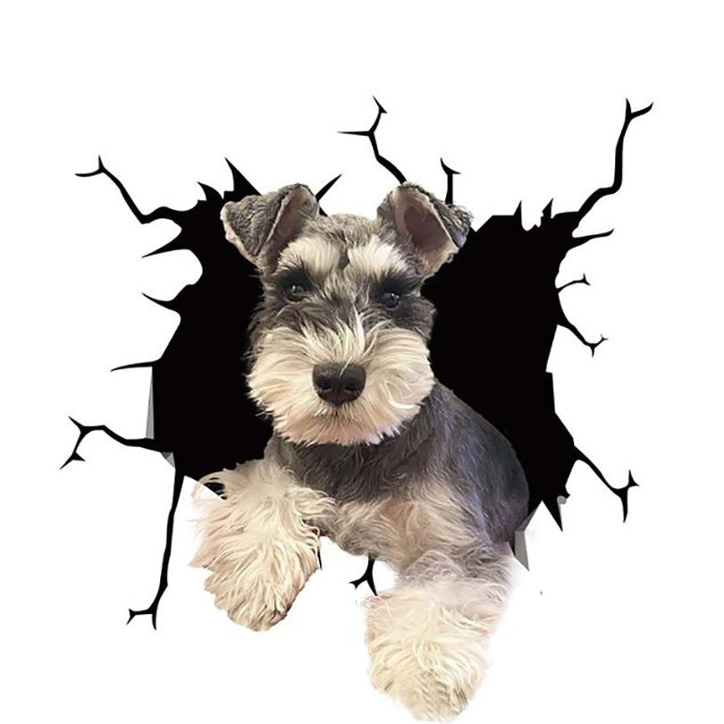 French Bulldog Car Sticker Rear Window Puppy 3D Simulation Vinyl Decal