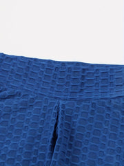 Honeycomb Textured Yoga Shorts High Waist Fitness Gym Exercise Women's Activewea