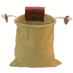 Canvas Waxed Mushroom Foraging Pouch Collapsible Bag
