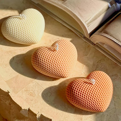 3D Grid Heart Silicone Candle Mold Soap Mousse Chocolate Cake Resin