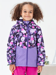 Girls Outdoor Fleece Lined Waterproof Jacket With Hood