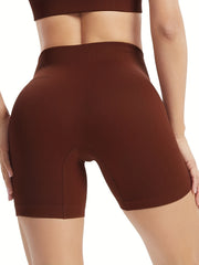High Waist Yoga Shorts Butt Lifting Ribbed Workout Activewear