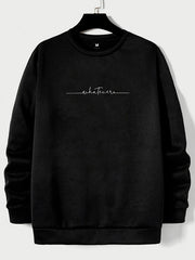 Graphic Round Neck Sweatshirt for Men