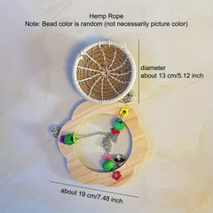 Cotton Rope Bird Breeding Nest Hanging Rest Bed Swing Hammock Toy