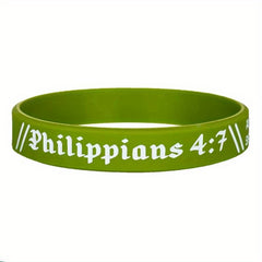 Religious Bible Silicone Bracelet Rubber Wristband Letter Graphic Praying