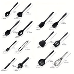 15pcs Silicone Utensils Set Heat Resistant Cooking Spatula Spoon Non-stick