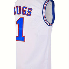 Men's Embroidered Basketball Jersey Stretch Crew Neck Sports Uniform Sleeveless