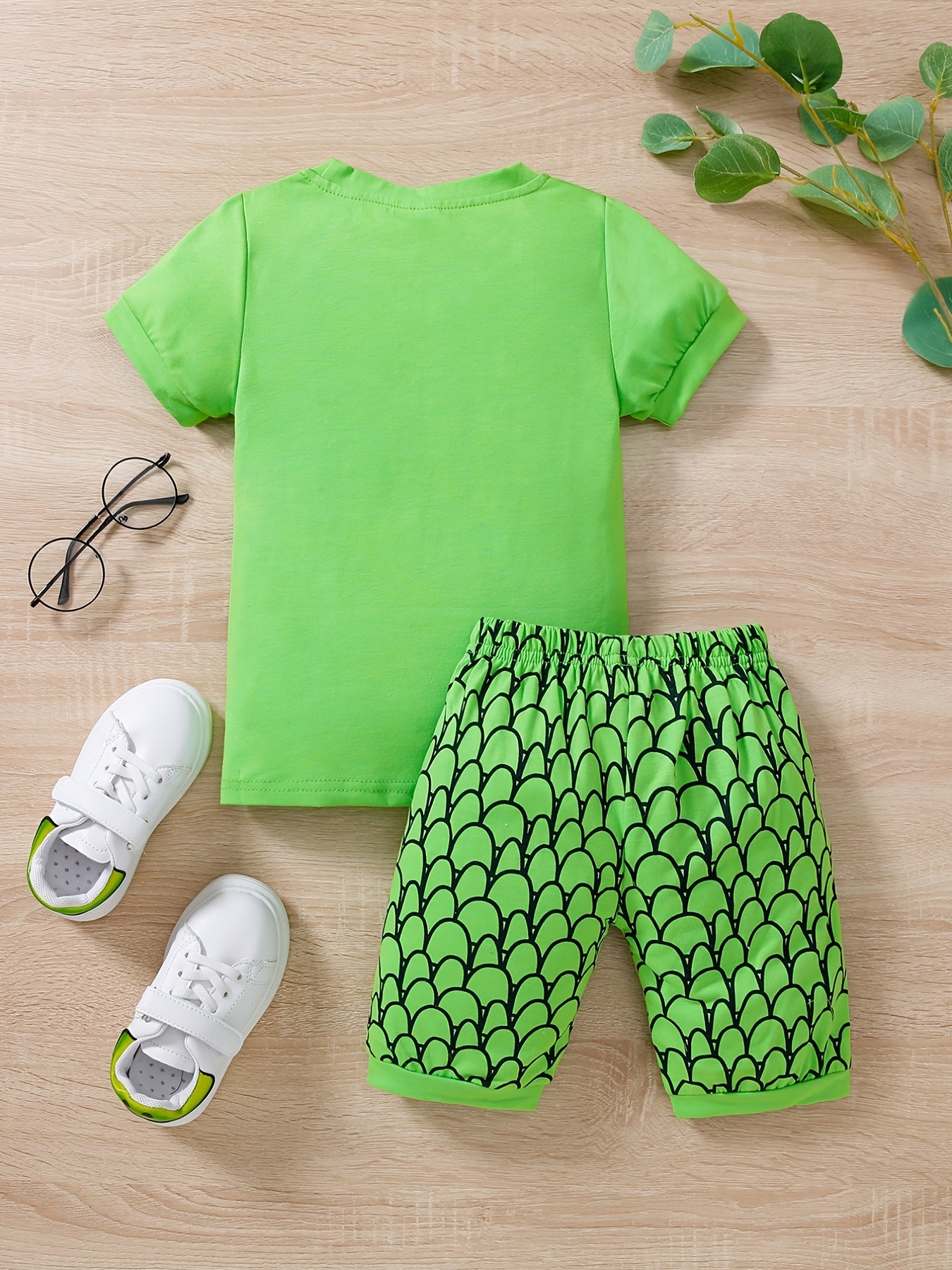 Boys Dinosaur Print T-shirt & Shorts Set