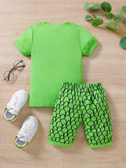 Boys Dinosaur Print T-shirt & Shorts Set