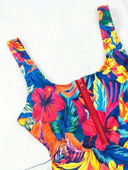 Women's Plus Tropical Print One Piece Swimsuit