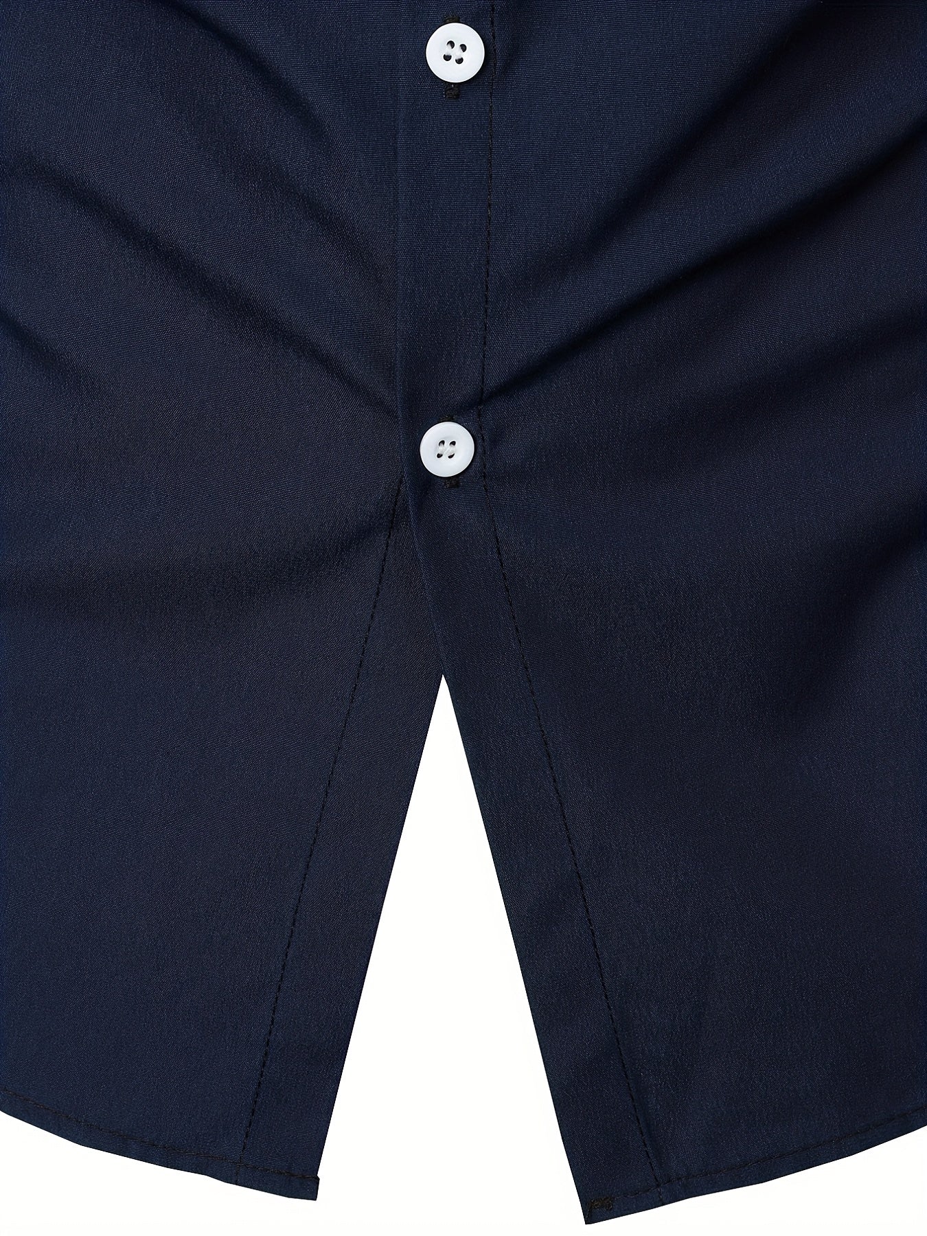 Men's Short Sleeve Asymmetric Shirt for Business and Party Wear