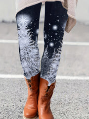 Glitter Christmas Tree Yoga Leggings