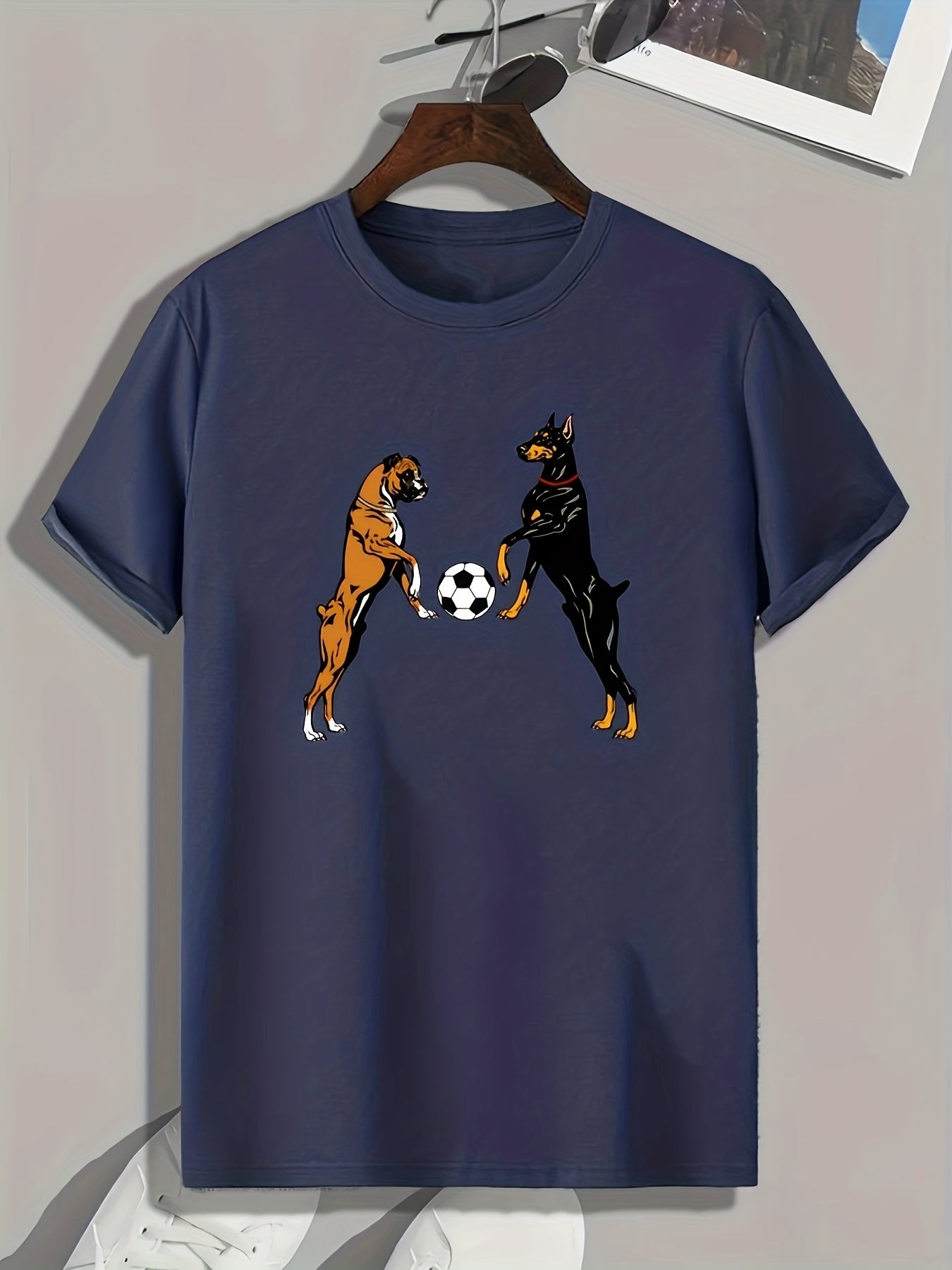 Dogs Print Men's Graphic T shirt Casual Comfy Tees For Summer Mens Clothing
