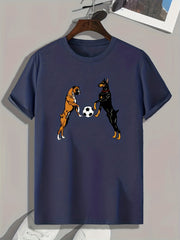Dogs Print Men's Graphic T shirt Casual Comfy Tees For Summer Mens Clothing