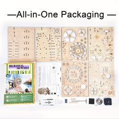 Pirate 3D Wooden Clock Puzzle Kit for Adults
