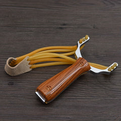 Outdoor Wood Grain Slingshot for Practice and Entertainment