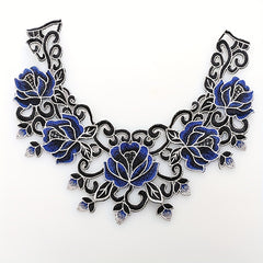 Green Lace Collar Embroidery Dress Applique DIY Neckline Costume D