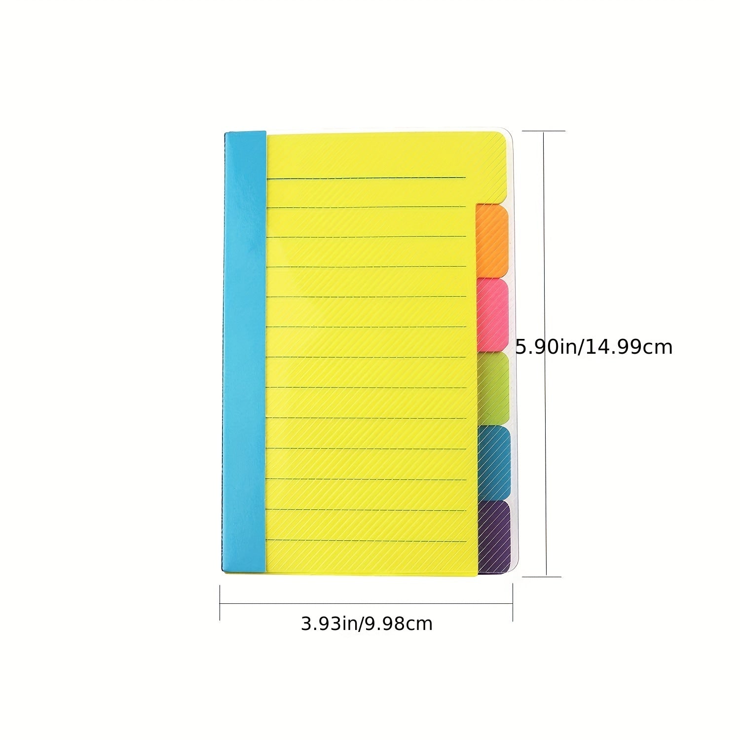 Divider Sticky Notes Tabs Self Stick Lined Note Pad Bright Colors 4x6 120ct