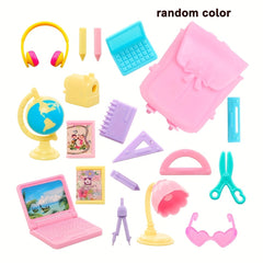 19pcs Mini School Study Tools Dollhouse Miniatures Doll Accessories DIY Toys