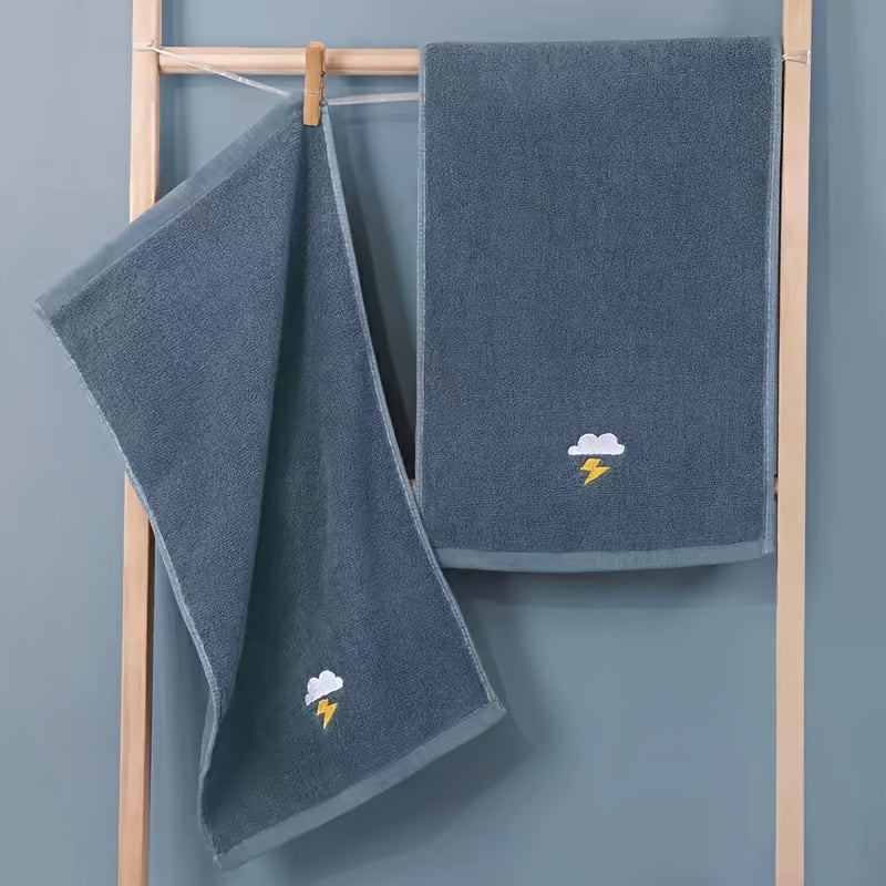 Embroidered Padded Towel for Camping