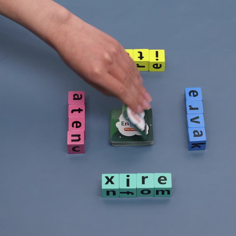 Wooden Alphabet Building Blocks for Spelling CVC Words