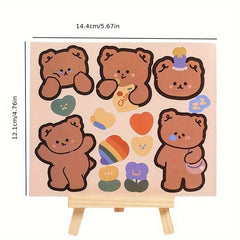 4pcs Bear Scrapbook Journal Sticker DIY Planner Decor