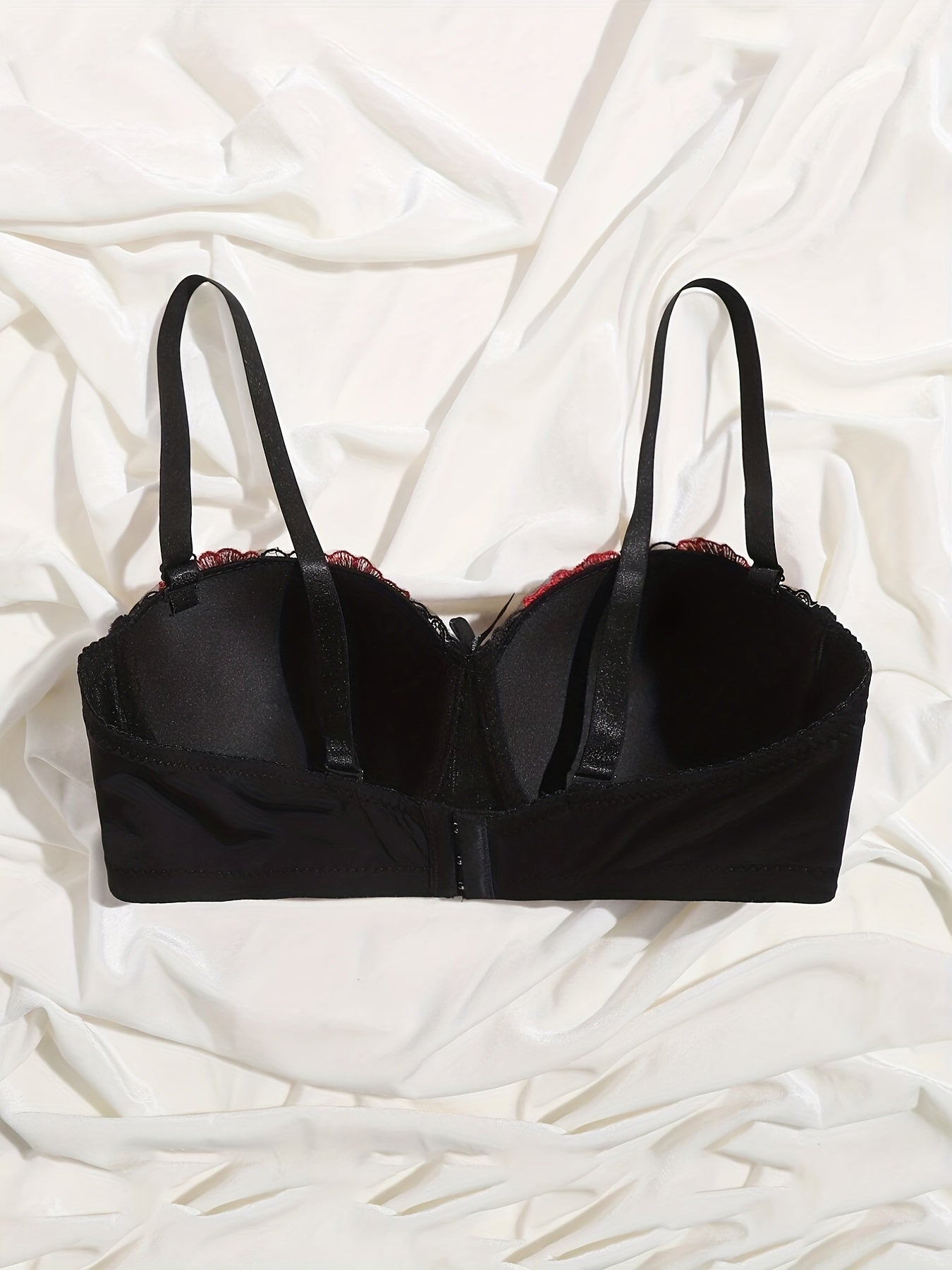 Floral Embroidery Push Up Bra Balconette Lingerie