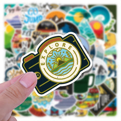 50pcs Outdoor Adventure Stickers Waterproof for Kids
