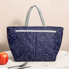 Large Capacity Printed Insulated Lunch Bag for Picnic