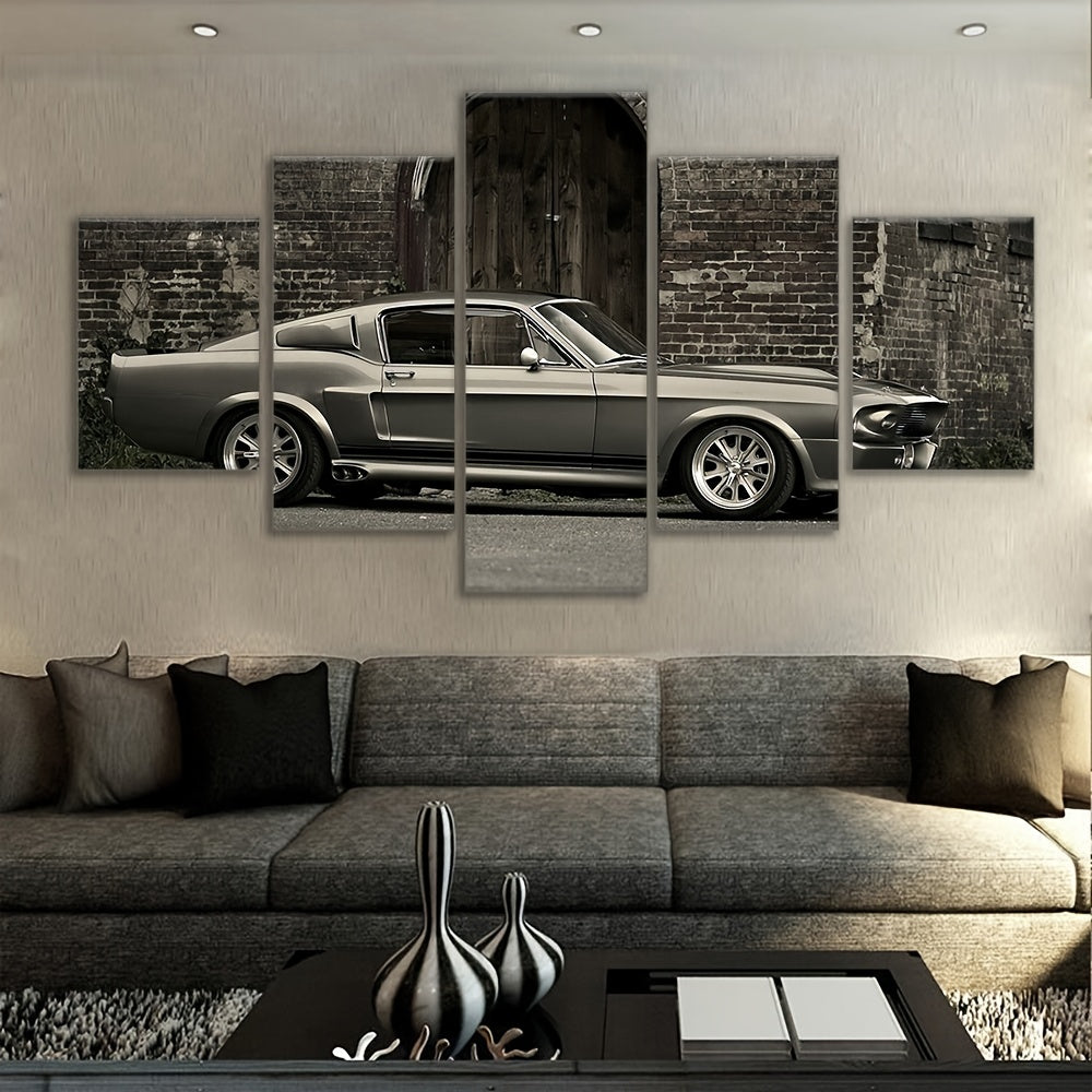 5packs Sports Car Wall Art Sports Car Painting Art Car Living Room Art