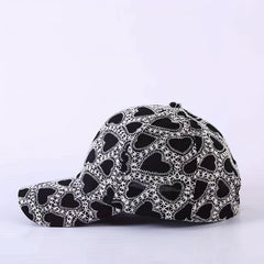 Women's Heart Rhombus Embroidery Baseball Cap Lightweight Sun Hat