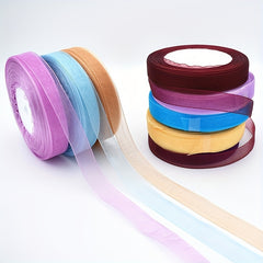 1 Roll Organza Ribbon DIY Sewing Crafts Bags Clothes 50 Yards