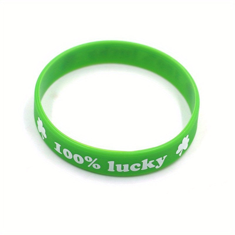 Green Shamrock Silicone Bracelet: St Patrick's & Everyday Wear