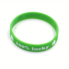 Green Shamrock Silicone Bracelet: St Patrick's & Everyday Wear