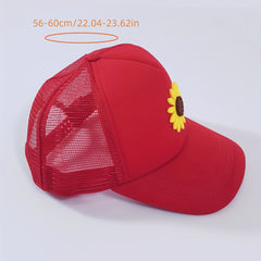 Sunflower Decor Mesh Baseball Cap Unisex Trucker Hat Lightweight Sports Dad Hats