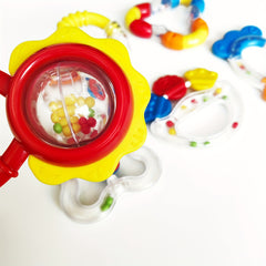 6pcs Baby Rattle Toy Cartoon Changing Novelty Rattle Toy Gift