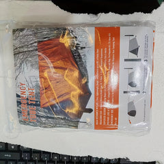 2 Person Emergency Tent Kit w/ Survival Whistle & Blanket