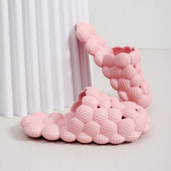 Men's Ultra Soft Massage Bubble Slides Cushioned Spa Slippers